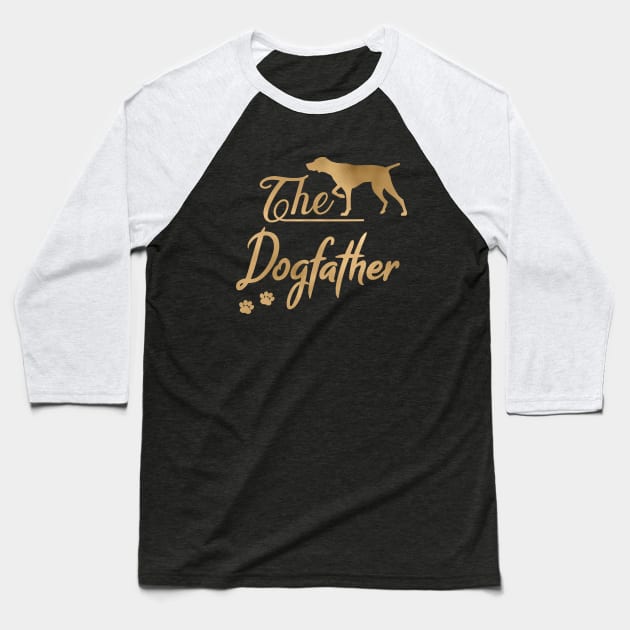 The English Pointer Dogfather Baseball T-Shirt by JollyMarten